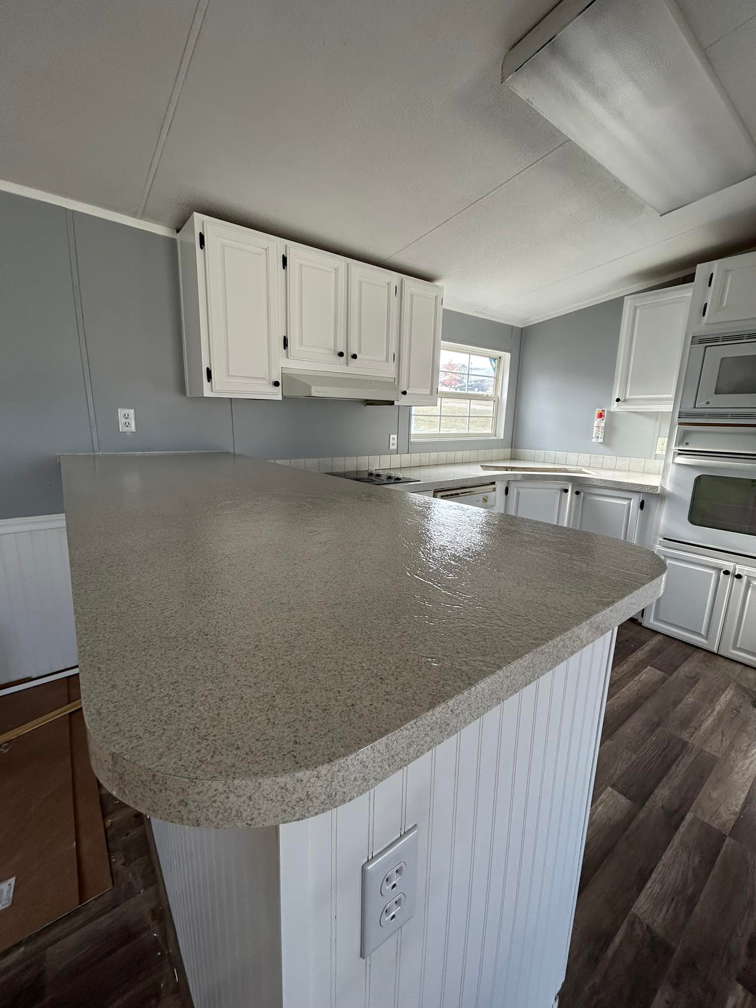 Kitchen counter after refinishing